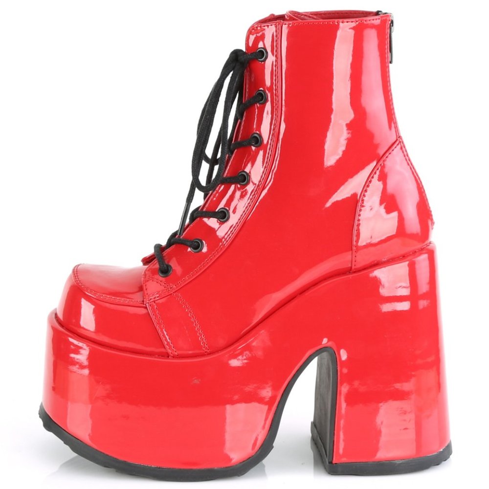 Gothic Platform Lace Up High Heel Ankle Boots